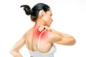 Joint pain, woman have problem with neck