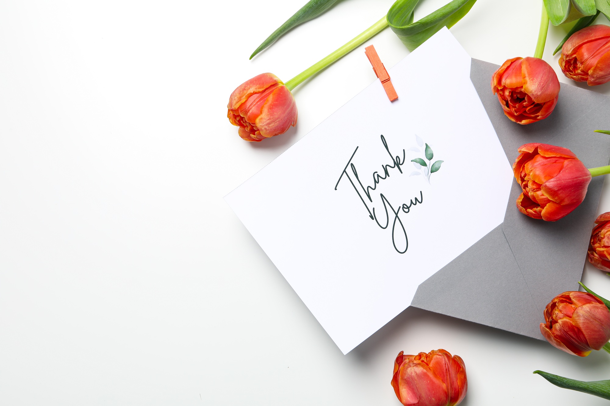 World Women's Day, composition with text Thank you